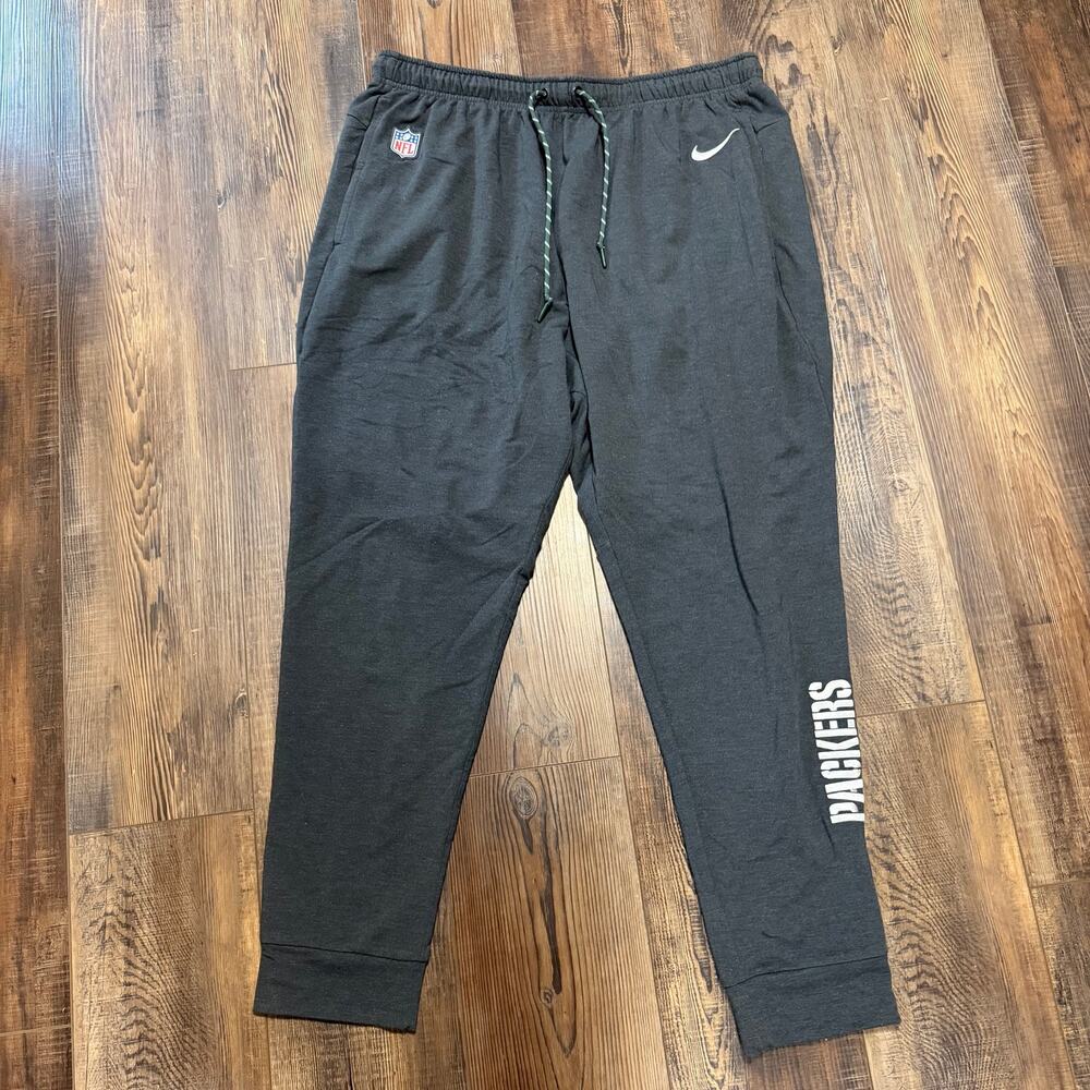 Nike Green Bay Packers NFL On Field Dri-FIT Jogger Pants Mens XL Gray